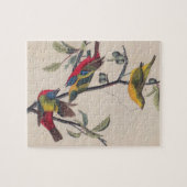 Audubon Painted Bunting Bird Wildlife Puzzle (Horizontal)