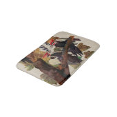 Audubon Pileated Woodpecker Bird Malerei Badematte (Schrägansicht)