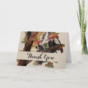 Audubon Pileated Woodpecker Bird Malerei Dankeskarte