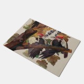 Audubon Pileated Woodpecker Bird Malerei Fußmatte (Schrägansicht)