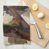 Audubon Pileated Woodpecker Bird Malerei Geschirrtuch (Viertel Falte)