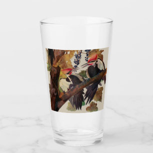 Audubon Pileated Woodpecker Bird Malerei Glas
