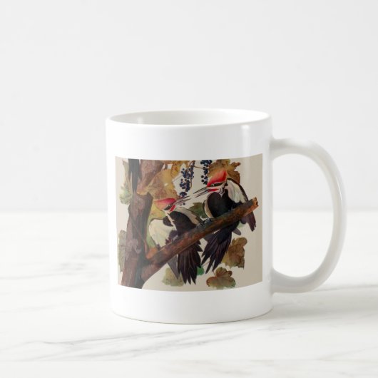 Audubon Pileated Woodpecker Bird Malerei Kaffeetasse (Rechts)