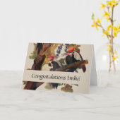 Audubon Pileated Woodpecker Bird Malerei Karte (Gelbe Blume)