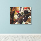 Audubon Pileated Woodpecker Bird Malerei Leinwanddruck (Insitu (Holzboden))