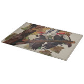 Audubon Pileated Woodpecker Bird Malerei Schneidebrett (Ecke)