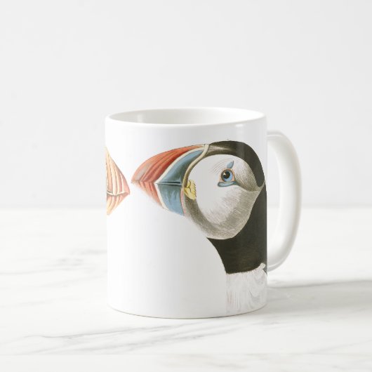 Audubon Puffin-Vogel-Tier-Tier-Tasse Kaffeetasse (VorderseiteRechts)