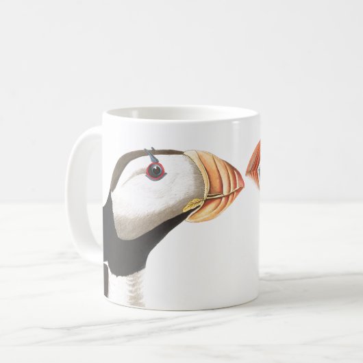 Audubon Puffin-Vogel-Tier-Tier-Tasse Kaffeetasse (Vorderseite Links)