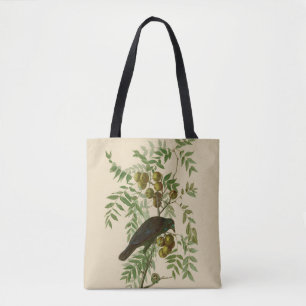 Audubon Purple Grackle Vogel Druck Vintage Botanik Tasche