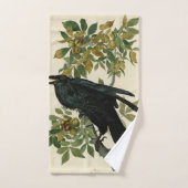 Audubon Raven Bird Classic Artwork Badhandtuch Set (Handtuch)