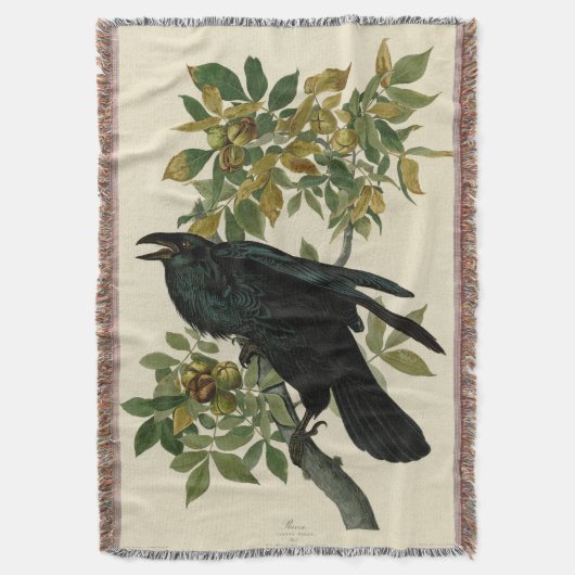 Audubon Raven Bird Classic Artwork Decke (Vorderseite Vertikal)