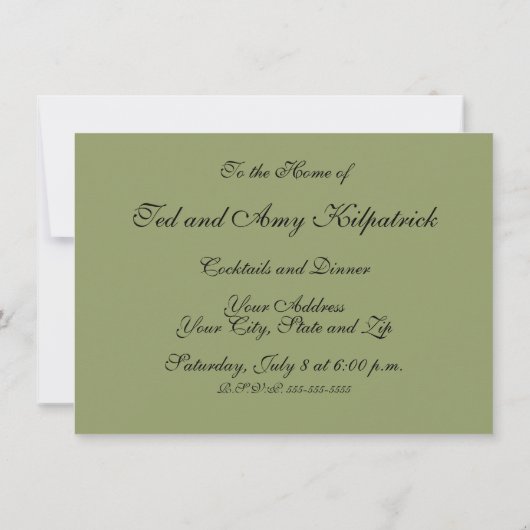 Audubon Raven Bird Classic Artwork Einladung (Rückseite)