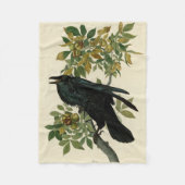 Audubon Raven Bird Classic Artwork Fleecedecke (Vorderseite)