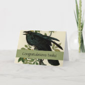 Audubon Raven Bird Classic Artwork Karte (Vorderseite)