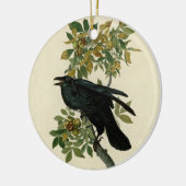 Audubon Raven Bird Classic Artwork Keramik Ornament (Links)
