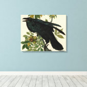 Audubon Raven Bird Classic Artwork Leinwanddruck (Insitu (Holzboden))
