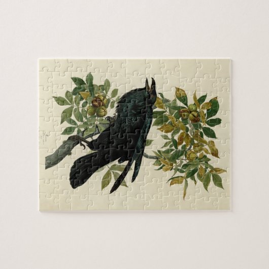 Audubon Raven Bird Classic Artwork Puzzle (Horizontal)