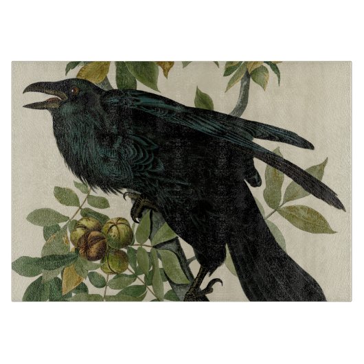 Audubon Raven Bird Classic Artwork Schneidebrett (Vorderseite)