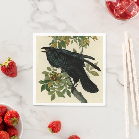 Audubon Raven Bird Classic Artwork Serviette (Beispiel)