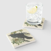 Audubon Raven Bird Classic Artwork Steinuntersetzer (Seitenansicht)