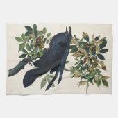 Audubon Raven Bird Klassische Malerei Geschirrtuch (Horizontal)