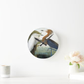 Audubon: Reddish Egret oder Lila Heron Runde Wanduhr (Zuhause)