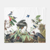 Audubon Reiher-Vogel-Tier-Collagen-Fleece-Decke Fleecedecke (Vorderseite (Horizontal))