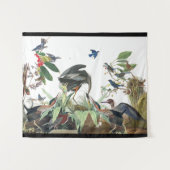 Audubon Reiher-Vogel-Tier-Collagen-Wand-Tapisserie Wandteppich (Vorderseite (Horizontal))
