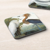 Audubon: Rötlicher Reiher oder lila Reiher Getränkeuntersetzer (Linke Seite)