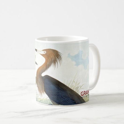 Audubon: Rötlicher Reiher oder lila Reiher Kaffeetasse (VorderseiteRechts)