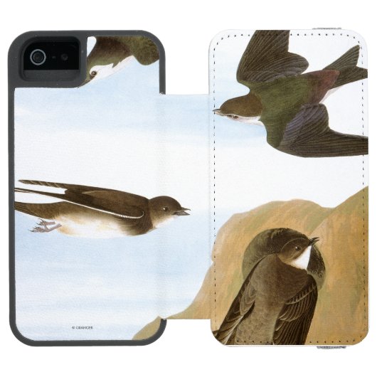 Audubon: Schwalben Incipio iPhone Geldbeutel-Hülle (Folio Geöffnet)