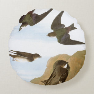 Audubon: Schwalben Rundes Kissen