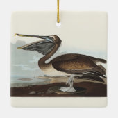 Audubon Seaside Brown Pelican Watercolor Painting Keramikornament (Rückseite)
