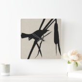 Audubon Silhouette II Quadratische Wanduhr (Zuhause)