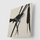 Audubon Silhouette II Quadratische Wanduhr (Winkel)