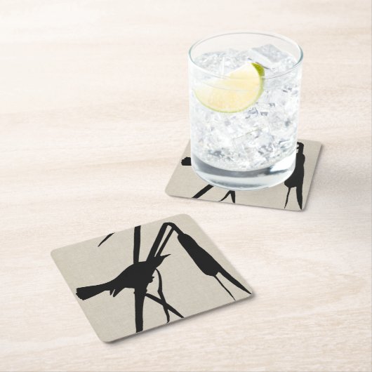 Audubon Silhouette II Rechteckiger Pappuntersetzer (Vor Ort)