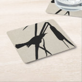 Audubon Silhouette II Rechteckiger Pappuntersetzer (angewinkelt)