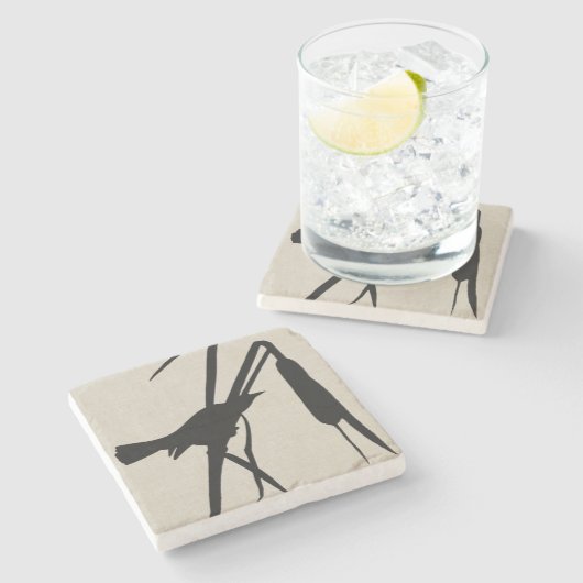 Audubon Silhouette II Steinuntersetzer (Seitenansicht)