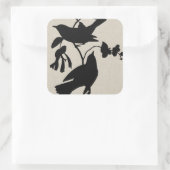 Audubon Silhouette IV Quadratischer Aufkleber (Tasche)