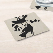 Audubon Silhouette IV Rechteckiger Pappuntersetzer (angewinkelt)