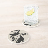 Audubon Silhouette IV Sandstein Untersetzer (Seite)