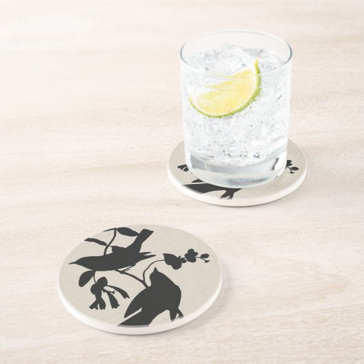 Audubon Silhouette IV Sandstein Untersetzer (Seite)