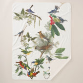 Audubon Singvogel-Vogel-Collage Sherpa Decke Sherpadecke (Vorderseite)
