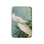 Audubon Snowy Heron White Egret Bird Vogelbeobacht Badematte (Vorderseite Vertikal)