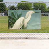 Audubon Snowy Heron White Egret Bird Vogelbeobacht Banner (Insitu)