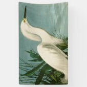 Audubon Snowy Heron White Egret Bird Vogelbeobacht Banner (Vertikal)