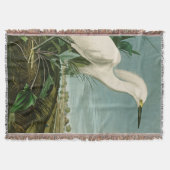 Audubon Snowy Heron White Egret Bird Vogelbeobacht Decke (Vorderseite)