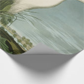 Audubon Snowy Heron White Egret Bird Vogelbeobacht Geschenkpapier (Ecke)