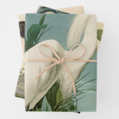 Audubon Snowy Heron White Egret Bird Vogelbeobacht Geschenkpapier Set (Beispiel)