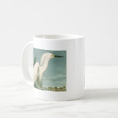 Audubon Snowy Heron White Egret Bird Vogelbeobacht Kaffeetasse (Vorderseite Links)